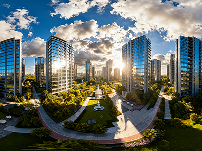 现代小区HDR 城市住宅区HDR