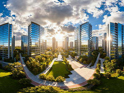 现代小区HDR 城市住宅区HDR
