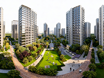 现代小区HDR 城市住宅区HDR