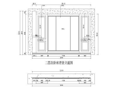 背景墙节点 简欧卧室床背景墙 卧室床背景墙 床背景墙 床背景墙图 施工图