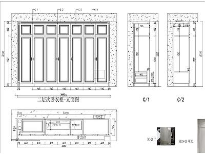 综合家具节点 简欧卧室衣柜 欧式卧室衣柜 卧室衣柜图 施工图
