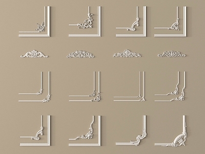 法式线条 石膏构件 法式石膏线 雕花