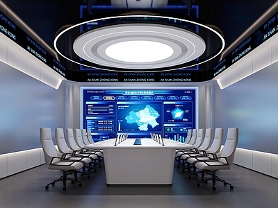 现代其他商业空间 中控室