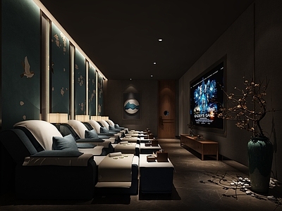 新中式足浴店 足疗SPA房间 足浴房