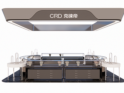 现代珠宝店 现代商城中岛展台 展示柜 专卖店珠宝首饰