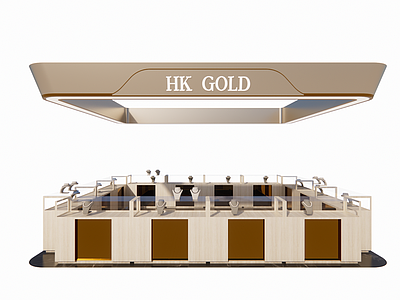 现代珠宝店 现代商城中岛展台 展示柜 专卖店珠宝首饰
