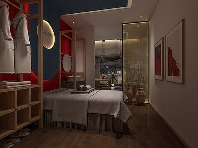 原木新中式足浴店 SPA房间