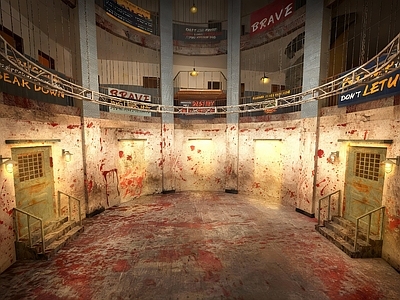 现代工业体育建筑 斗兽场 角斗场 筒子楼 工业风老楼