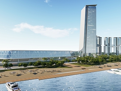现代酒店建筑 现代风格滨海商业 滨海酒店 酒店建筑 多层酒店建筑 温泉酒店建筑