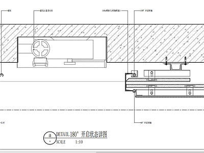 隐形门节点 消火栓石材暗门节 施工图