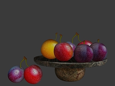 水果蔬菜 水果 李子 碟子