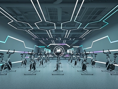 现代健身房 动感单车
