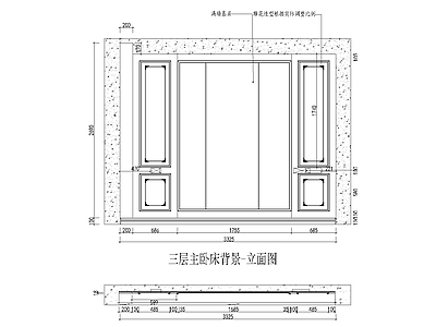背景墙节点 欧式主卧背景墙 简欧主卧背景墙 主卧背景墙 卧室背景墙 主卧背景墙 施工图
