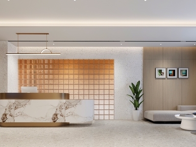 现代酒店大堂 休息区