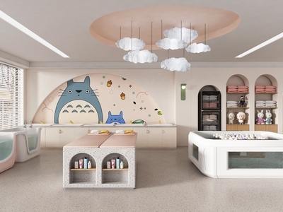 现代母婴店 儿童婴儿游泳馆 母婴店洗浴馆 儿童婴儿浴缸 婴儿沐浴抚触台 儿童游泳池