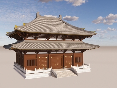 中式古建筑 庑殿顶 重檐 古建筑 大殿