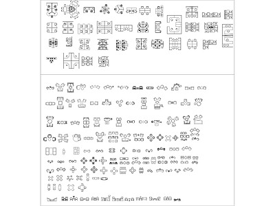 办公家具图库 办公桌椅平立面图 施工图