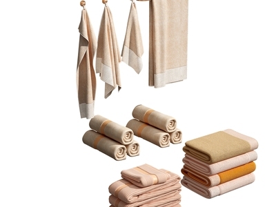 现代洗浴用品 毛巾 衣服