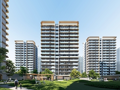 现代高层住宅 安置房住宅