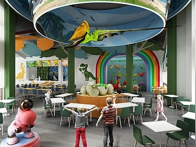 现代侘寂其他餐饮空间 恐龙主题餐厅 恐龙雨林餐厅 雨林主题餐厅 餐厅 恐龙