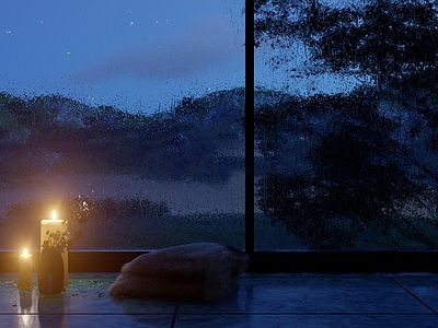 现代其它外景 户外雨天夜景