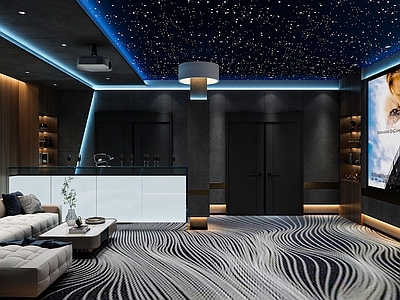 现代影音室 地下室 影音室 现代影音室