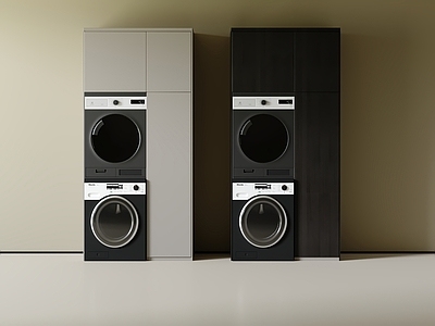 现代洗衣机柜 洗衣机柜 洗衣机 阳台柜