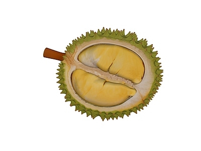 水果蔬菜 榴莲 水果 切开的榴莲 雕塑 AIGC