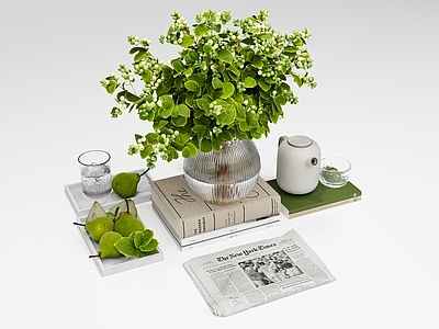 现代奶油摆件组合 餐桌茶几摆件组合 绿植茶具摆件 玄关电视柜摆件 书报纸摆件组合 餐边柜摆件