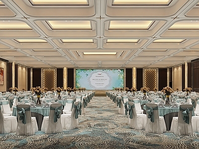 现代宴会厅 酒店宴会厅