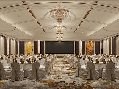 现代宴会厅 酒店宴会厅