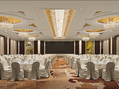 现代宴会厅 酒店宴会厅
