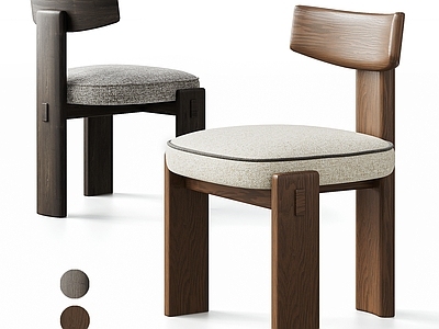 侘寂中古餐椅 Tacchini 侘寂中古风单椅 实木餐椅 休闲椅 书椅