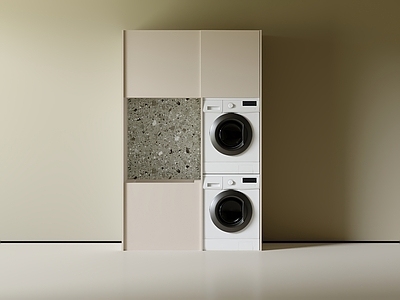 现代中古洗衣机柜 洗衣机柜 洗衣机 阳台柜