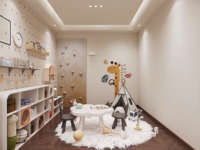 现代简约儿童娱乐室 小孩游乐区 儿童娱乐区 儿童娱乐室