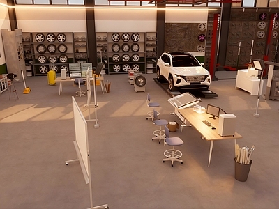 现代工业汽车4S店 修理场 汽车修理场 4S店 维修店