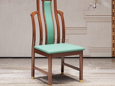 新中式中式餐椅 木椅 餐椅 休闲椅 椅子 书椅