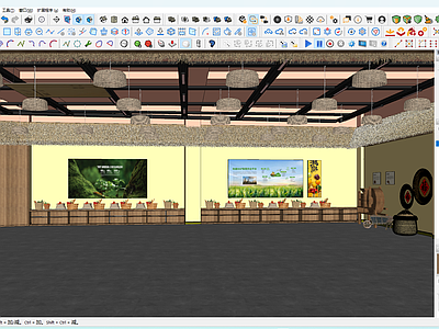 文化展厅 农学文化展厅 研学基地 新中式简约 ca 施工图