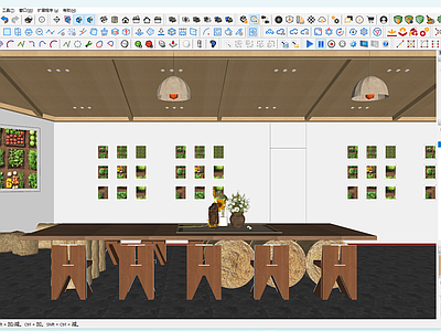 文化展厅 研学基地 农学基地 新中式简约 ca 施工图