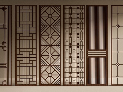 新中式隔断 屏风隔断