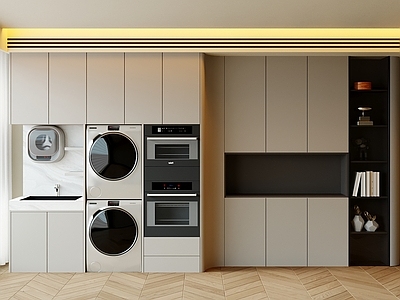 现代简约洗衣机柜 书柜 阳台柜 电器柜