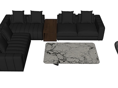 现代多人沙发 L型转角沙发