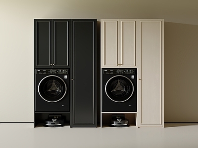 现代中古洗衣机柜 阳台柜 洗衣机柜 洗衣机