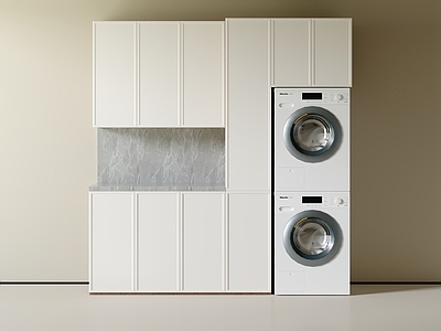 现代中古洗衣机柜 阳台柜 洗衣机柜 洗衣机