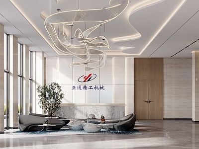 现代办公大厅 大厅 展厅