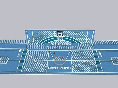 现代登高面 小区登高面 球场 画线