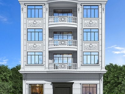 欧式简约独栋别墅 自建房