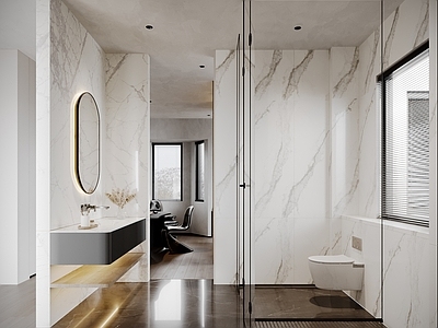 现代卫生间 卫生间推拉门 干区卫生间 干湿分离卫生间 卫生间摆件 黑白灰卫生间