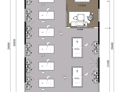 现代台球厅 台球馆平面布置图 空间优化 施工图