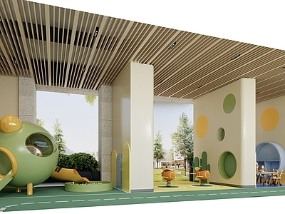 现代其他公共空间 架空层儿童区 儿童活动空间 儿童娱乐空间 架空层